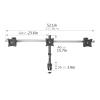 GLigeT Monitor Desk Triple Monitor Stand 15"-27" Aluminum Alloy Monitor Desk Mount Stand Adjustable Monitor Mounting Arm with 75/100mm VESA, Holds Up to 22lbs Monitor Stand (Size : B) view 2
