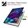 BPQOJB for Samsung Galaxy Tab A9 Case with Adjustable Stand & Auto Wake/Sleep Feature Smart Protect Cover Case for Samsung Galaxy Tab A9 8.7 inch 2023 - Purple Rose and Blue Butterfly view 3