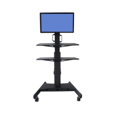 GLigeT Monitor Desk Monitor Mobile Cart 15""-34"" Floor-Standing Monitor Mounting Bracket Height-Adjustable Monitor Stand with Wheels and Keyboard Bracket Monitor Stand (Size : B), yuqing2022