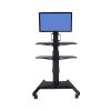 GLigeT Monitor Desk Monitor Mobile Cart 15""-34"" Floor-Standing Monitor Mounting Bracket Height-Adjustable Monitor Stand with Wheels and Keyboard Bracket Monitor Stand (Size : B), yuqing2022 view 1