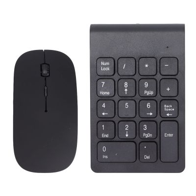 2.4GHz 1200 DPI 18 Key Number Pad Number Pad Mouse Combo Sensitive Remote Technology Plug and Play for Home Office