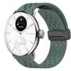 Lamshaw Compatible for Withings Smartwatch Bands, 18mm, 20mm Breathable Soft Silicone Magnetic Butterfly Clousure Sport Replacemet Accessory Strap for Women Man (20mm Size Band, Army Green) view 1
