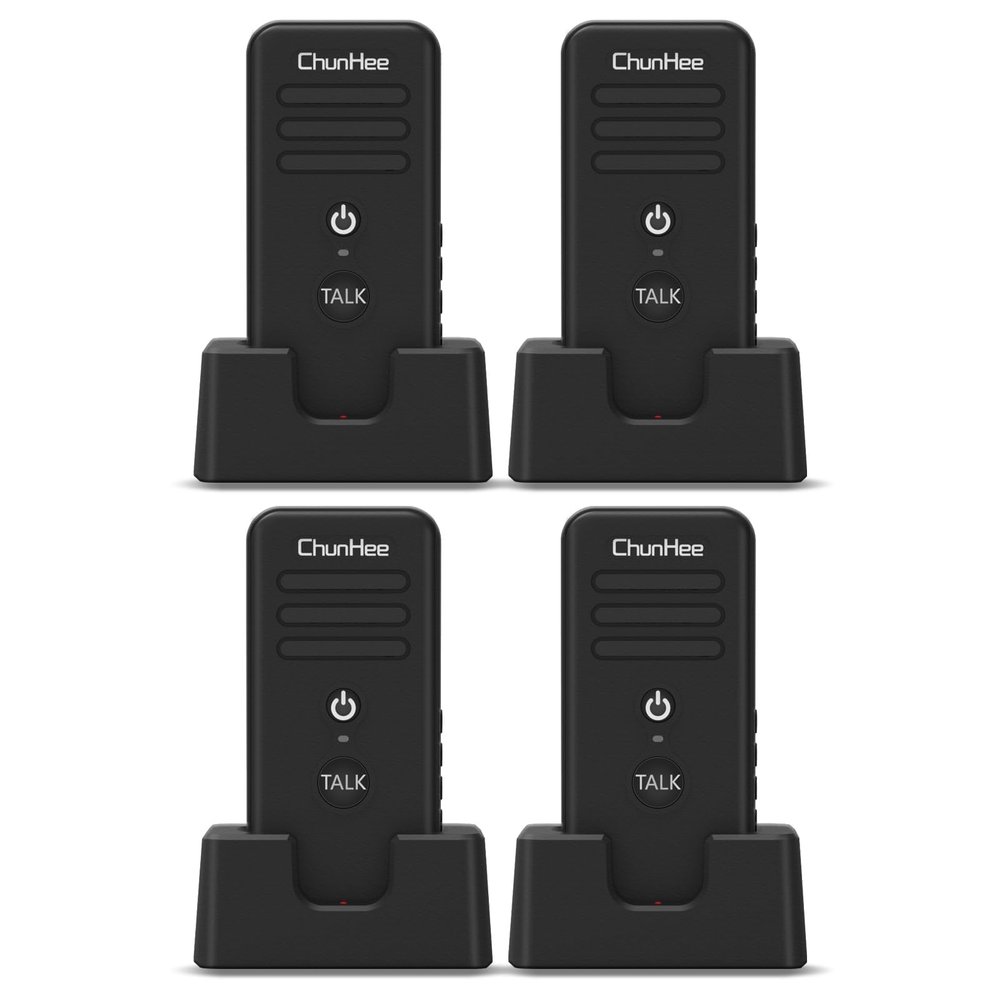 ChunHee Intercoms Wireless for Home 16 Channels Long Standby Caregiver Wireless Intercom System for Elderly 1640ft Portable Intercom Two Way Room to Room Communication Intercom for Home Use, 4 Pack