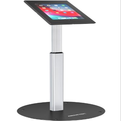 AboveTEK Anti Theft iPad Floor Stand, Robust Security Kiosk POS Tablet Stand, Height Adjustable Secure Holder Enclosure w/Lock and Key Mechanism for iPads/iPad Air/iPads Pro, Ideal for Retail Business