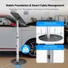 AboveTEK Anti Theft iPad Floor Stand, Robust Security Kiosk POS Tablet Stand, Height Adjustable Secure Holder Enclosure w/Lock and Key Mechanism for iPads/iPad Air/iPads Pro, Ideal for Retail Business view 4