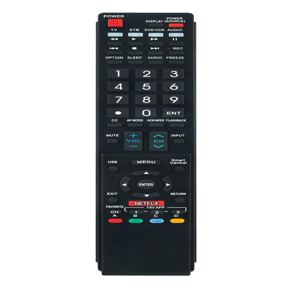 600154000-579-G Replace Remote Control fit for Sharp AQUOS TV, LCD, LED, HDTV, Smart TV, Compatible with GB173WJSA GB118WJSA GB004WJSA GA935WJSA GB105WJSA RRMCGB173WJSA GB005WJSA