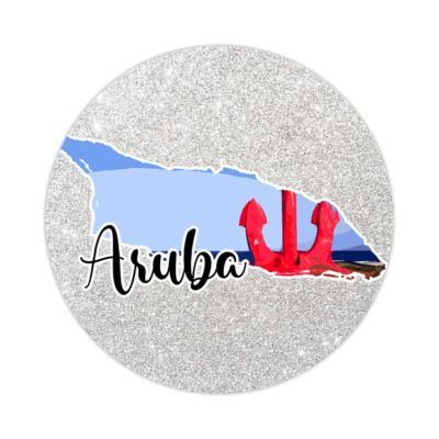 Zyadsinoudor Aruba Stickers 50 Pcs National Park Stickers Pack City State Downtown Waterproof Water Bottle Stickers Round Decals for Wall Laptop Water Bottles Cup Holiday 3inch