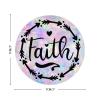 Zyadsinoudor 50 Pcs Faith Vinyl Stickers Positive Bible Scripture Laptop Stickers Waterproof Durable Round Decal Stickers for Water Bottle Laptop Stickers Cellphone Cup 3inch view 3