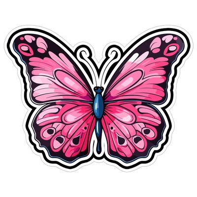 Butterfly Sticker 4 Inch Monarch Butterfly Lover Insect Pollinator - Waterproof Animal Vinyl Decal for Laptop Water Bottle Car Tumbler - Durable Aesthetic Long-Lasting Stickers for Adults ID44990