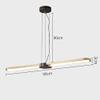 SteFik Brass Linear Pendant Light, Modern 26W LED 3 Color Mode Hanging Lamp, Metal Long Ring Suspension Lamps with Acrylic Shade Drop Lights, Minimalist Kitchen Island Chandeliers,Pendant view 4