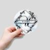 Zyadsinoudor 50 Pcs Initial Letter U Vinyl Stickers Monogram Floral Wreath Vinyl Decal Family Name Waterproof Personalized Sticker Vinyl Stickers for Water Bottles Laptop Cup Scrapbooks 3inch view 2
