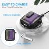 Maxjoy for AirPods 2nd Generation Case Cover, AirPods Case with Lock Gen 2 Hard Shell Shockproof Protective Cover with Keychain Cleaner Kit Compatible with Apple AirPods2 AirPods1, Carbon Fiber Purple view 4