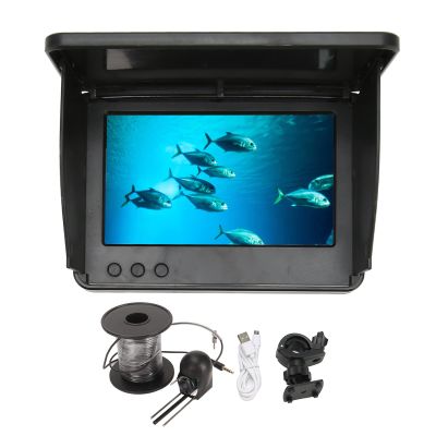 Fishing Camera, 5.0 Inch LCD Monitor Rechargeable Video Fish Finder with Sun Visor for Sea Fishing
