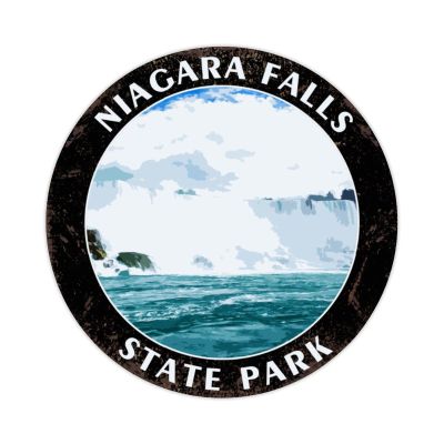 Zyadsinoudor Niagara Falls State Park Stickers 50 Pcs Vacation Momento Vinyl Decal City State Peel and Stick Round Labels Stickers for Adults Teens Kids Water Bottle Phone Cup Stickers 3inch