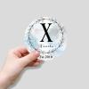 Zyadsinoudor Personalized Initial Letter X Stickers 50 Pcs Monogram Floral Wreath Vinyl Decal Sticker Family Name Water Bottle Stickers Sticker for Tumbler Water Bottle Cup Car Window Laptop 3inch view 2