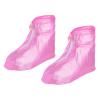 M METERXITY 1 Pair Waterproof Shoes Cover - Reusable Anti-Slip Foldable Galoshes PVC Rain Shoe Protectors with Zipper, Apply to Outdoor Sports (M, Pink) view 1