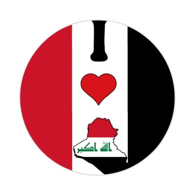 Zyadsinoudor I Love My Country Vinyl Laptop Sticker 50 Pieces Lraq Flag Decals Stickers Patriotic Decorations Peel and Stick Sticker Vinyl Bulk Stickers for Girl Boy Birthday Gift Teachers 2inch