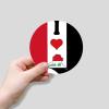 Zyadsinoudor I Love My Country Vinyl Laptop Sticker 50 Pieces Lraq Flag Decals Stickers Patriotic Decorations Peel and Stick Sticker Vinyl Bulk Stickers for Girl Boy Birthday Gift Teachers 2inch view 2