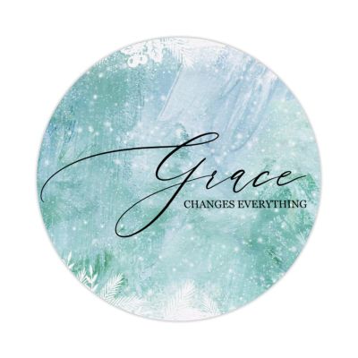 Zyadsinoudor 50 Pcs Grace Changes Everything Vinyl Stickers Religious Lettering Saying Decals Stickers Waterproof Water Bottle Stickers Suitable for Teenagers and Adults Colleagues Family Gifts 3inch
