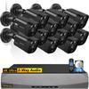 4K/8.0 Megapixel & 130 Ultra Wide-Angle 2-Way Audio PoE Outdoor Home Security Camera System Wired Outdoor Video Surveillance IP Cameras System view 1