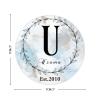 Zyadsinoudor 50 Pcs Initial Letter U Vinyl Stickers Monogram Floral Wreath Stickers Pack Single Letter Waterproof Personalized Sticker Vinyl Stickers for Laptop Water Bottles Bumper Phone 3inch view 3