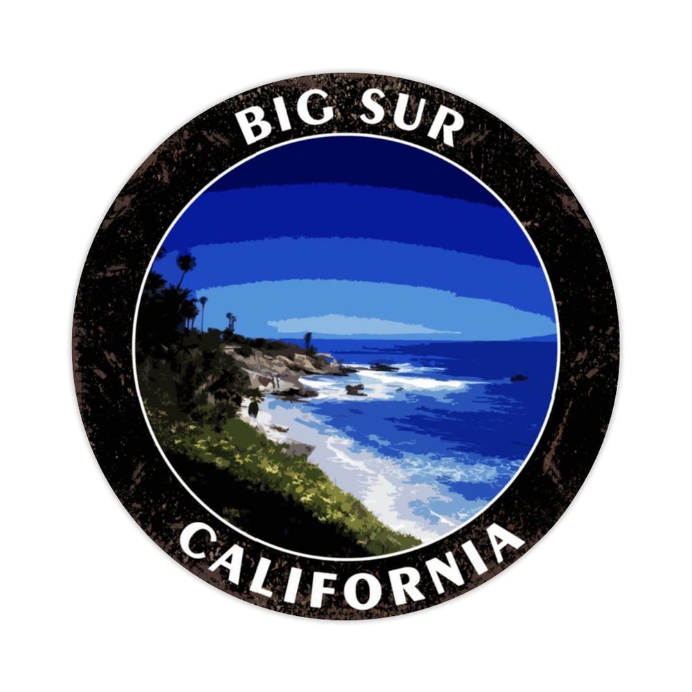 Zyadsinoudor Big Sur California Stickers 50 Pcs City Travel Sticker Graphic Skyline Building Durable Water Bottle Stickers Decal for Women Adults Students Teachers Employees 2inch