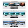 Terived 4 Computer 4 DP Monitors MST KVM Switch 4K@60Hz, DP MST USB 3.0 Quad Monitor, Hotkey and Wire Remote, Aluminum Shell, Digital Display, Audio/Mic, HDR10 with Cables (Windows) view 2
