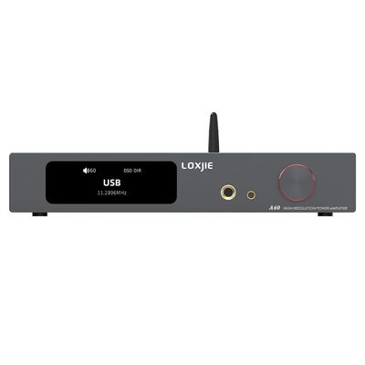 LOXJIE A40 HiFi Digital Audio Power Amplifier Headphone Amplifier,Bluetooth 5.1,HDMI(ARC),165W*4,MA5332MS Chip,NJW1194 Chip,MQA Full Decoding,Support Transmission DSD,with Remote Control