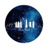 Zyadsinoudor 50 Pieces America New York Skyline Vinyl Laptop Sticker Landscape Sticker Decal City Scenery Waterproof Round Labels Stickers for Water Bottle Laptop Stickers Cellphone Cup 4inch view 1