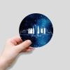Zyadsinoudor 50 Pieces America New York Skyline Vinyl Laptop Sticker Landscape Sticker Decal City Scenery Waterproof Round Labels Stickers for Water Bottle Laptop Stickers Cellphone Cup 4inch view 2