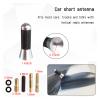 Sylvil Car Short Antenna, 1.37" Aluminum Radio Antennas Replacement, Carbon Fiber Antenna Kit with Screws, AM/FM Roof Mount Car Radio Reception Antennas Mast for Most Cars SUVs (Silver) view 2