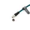 AConnect M12 8 Pin X-Code Male to M12 X-Code Female Sensor Connector High Flexible Waterproof Industrial Cable for Cognex Industrial Cameras Automation Device Network 1M view 2