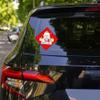 Nouiroy 2 Pcs Funny Baby On Board Car Decal-Cute Duck Baby in Car Decal Reflective Vinyl Sticker for Cars Window Bumper 4.72 * 4.72 inch Baby Safety Warning Sign Sticker (Red) view 2