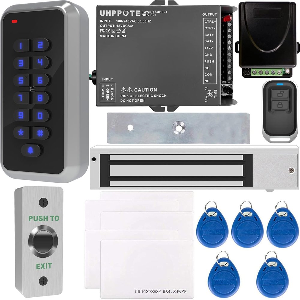 UHPPOTE Access Control Keypad 600Lbs Electromagnetic Door Lock Kit System