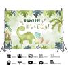 12x8ft Dinosaur Baby Shower Backdrop Its a Boy Tropical Jungle Theme Photography Background for Boy Gender Reveal Party Banner Decorations Supplies Photo Booth Props view 2