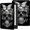 Case for All-New 6.8" Kindle Paperwhite 11th Generation 2021 and Kindle Paperwhite Signature Edition Slim Lightweight PU Leather Adjustable Stand Smart Cover with Auto Wake/Sleep, Skull Butterfly view 1