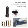 Sylvil Car Short Antenna, 1.37" Aluminum Radio Antennas Replacement, Carbon Fiber Antenna Kit with Screws, AM/FM Roof Mount Car Radio Reception Antennas Mast for Most Cars SUVs (Black) view 2