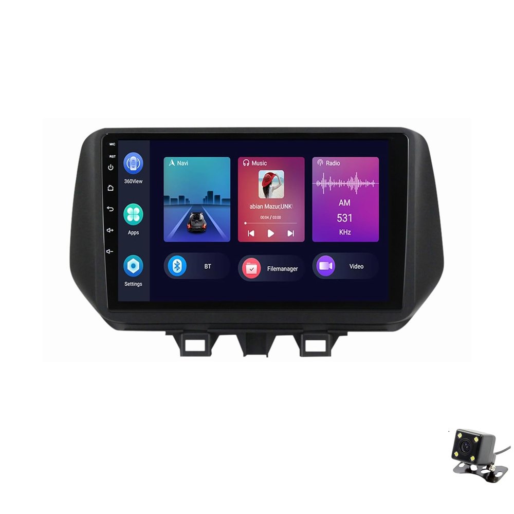 ADMLZQQ Double Din Car Stereo Multimedia with Bluetooth and 9" Touchscreen Android 11 for Hyundai Tucson 2018-2020,with GPS/Car-Play Android/SWC/Backup Camera/Mirror Link/4G WiFi,Y1 1+16g
