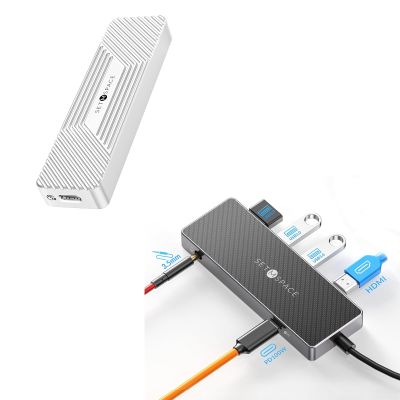 SETMSPACE NVME Enclosure 10Gbps, USB C Docking Station 6 in 1
