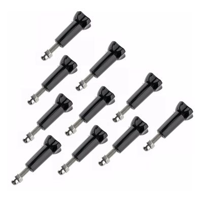 10pcs Long Thumbscrew with Cap Thumb Screw Set Stainless Steel Replacement for Accessories Monopod Handhold Stick Mount