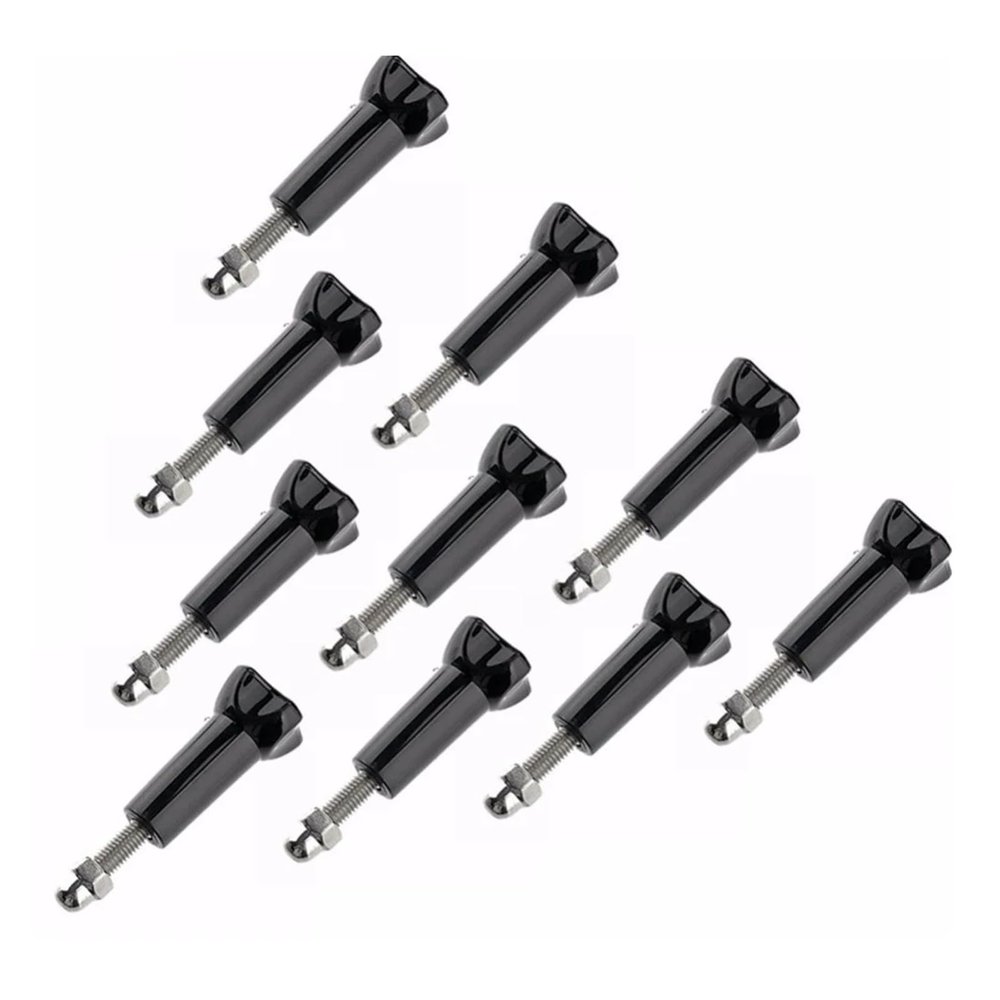 10pcs Long Thumbscrew with Cap Thumb Screw Set Stainless Steel Replacement for Accessories Monopod Handhold Stick Mount