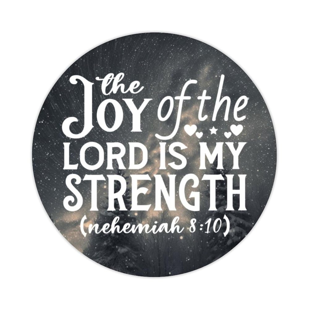 Zyadsinoudor 50 Pieces The Joy of The Lord Is My Strength Vinyl Decal Sticker Inspiration Heart Warming Vinyl Decal Waterproof Sticker Vinyl Stickers For Laptop Guitar Motorcycle Bike Skateboard 3inch
