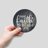 Zyadsinoudor More Faith Less Fear Stickers 50 Pcs Positive Family Prayer Stickers Pack Durable Waterproof Round Labels Stickers for Skateboard Laptop Phone Computer Notebook 3inch view 2