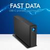 LaCie d2 Professional 24TB External Hard Drive Desktop HDD  USB-C USB 3.1 Gen 2, 7200 RPM Enterprise Class Drives, for Mac and PC Desktop, 1mo Adobe CC All Apps Plan, Rescue Services (STHA24000800) view 3