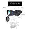 BijooT Monocular Telescope 25-75X60 60Mm Objective Lens Bird Watching HD Outdoor Portable Telescope for Bird Watching, Hiking, Camping, Travel,Black view 3