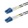 SpeedyFiberTX 1-Pack 20 Meter Short Boot LC to LC Outdoor Armored Fiber Patch Cable, Corning SMF-28 Singlemode 9/125um Ultra Optical Fiber, Duplex Black LSZH UV-Proof Cable Jacket view 2