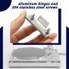 Turntable Dust Cover Hinges - Repair Tabs and Hinge Brackets for Technics SL-D2 3200 B2 Q2 D3 - Includes 2-Brackets, 4-Screws, 4-Washers, and 4-Nuts - Easy Installation for Turntable Dust Cover Repair view 4