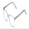 Calabria Ernest 4852 Rectangular Blue Light Blocking Reading Glasses +2.25 Clear Crystal Silver Glitter Men Women view 1