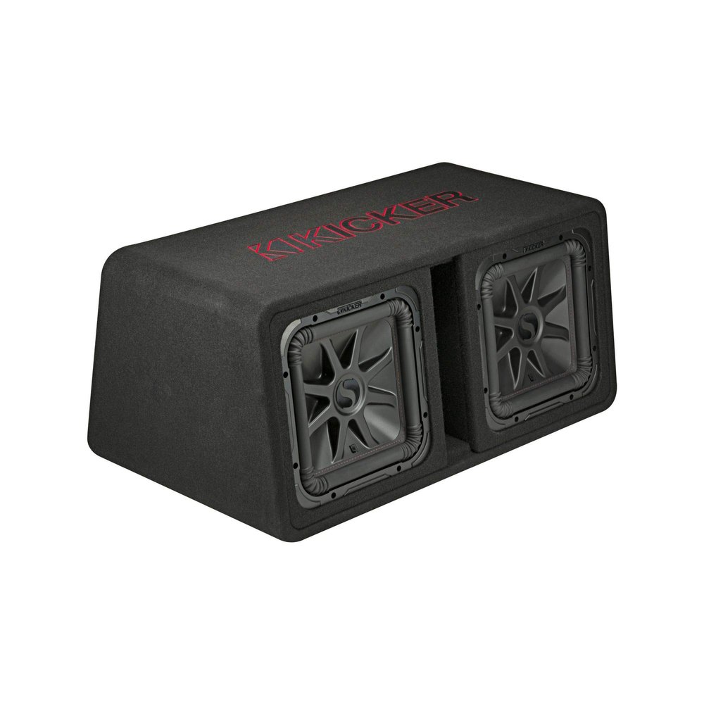 Kicker 45DL7R122 L7R 12" Dual Subwoofers+Vented Sub Box Enclosure 2-Ohm DL7R122 (Renewed)