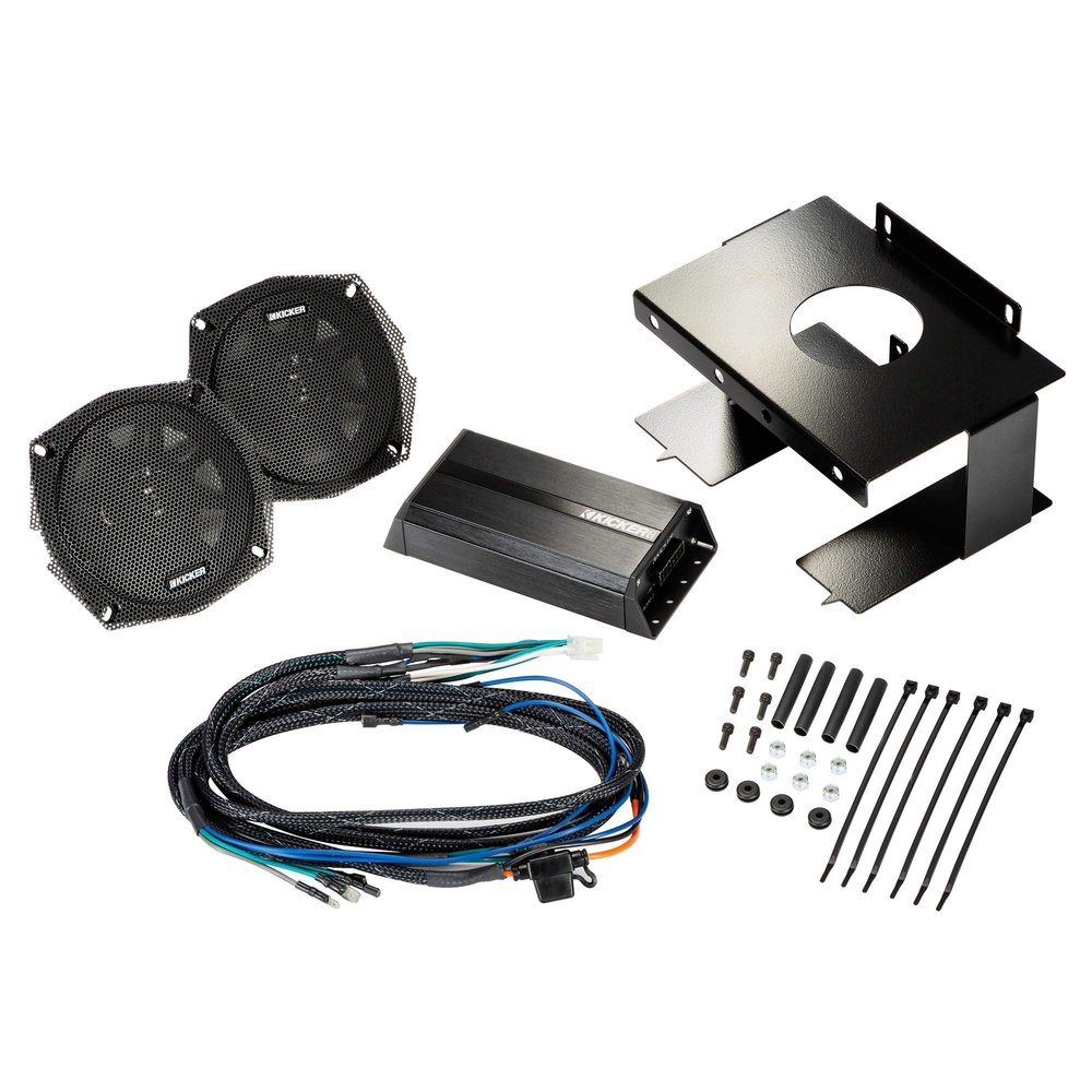 KICKER 46HDS962 5.25", 2 Ch. Kit Compatible with 1996-2013 Harley Davidson Electra Glide, Street Glide, & Ultra Glide (Renewed)